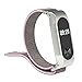 Produktbild Ersatz-Uhrenarmband für Xiaomi Mi Band 2 vneirw, leicht, Nylon, verstellbar, Sport-Band Armband Smart Watch Band Strap Handgelenk Watchband Edelstahl-Adapter und Karabiner, rosa