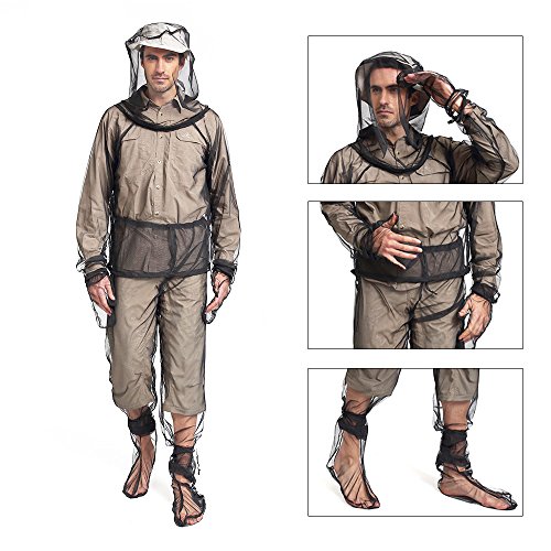 lixada leicht Sommer Bug Wear Mosquito Anzug Jacke Pad Hose Socken für Herren Damen mit extrem Mesh Hiking Fishing Camping Bee Füttern Radfahren - 6