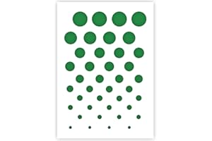 Qbix Stencil con motivo a cerchi, formato A4, riutilizzabile, adatto ai bambini, per pittura, cottura, artigianato, parete, mobili