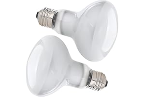 vsshe Bombillas de Calefacción para Reptiles, 2PCS Bombilla de Luz de Calentamiento, 220V 50W Lámpara de Calor para Reptiles, E27 Luz de Calefacción para Mascotas para Anfibios Lagarto Tortuga