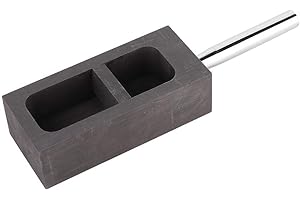 ‎TONYSA Graphitform, Graphitguss Reiner Graphit-Barren Schmelztiegel für Gold Silber Schmelzguss Raffination mit Hochwertigem Graphitmaterial, guter Wärmeleitfähigkeit(2 KG)
