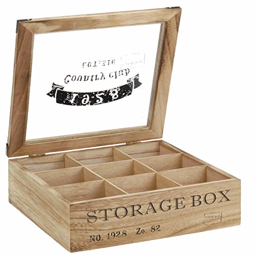 LS Design Holz Aufbewahrungsbox Schmuckkiste Teebox Teekiste Teekasten Shabby Country - 2