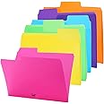Mr. Pen- Poly File Folders, 1/3 Cut Tab, 6 Pack, Assorted Colors, Letter Size, Colored Letter File Folders for Office Supplies