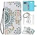 Produktbild für Galaxy A3 (2017) Hülle Brieftasche Schutzhülle, Malerei PU Lederhülle Flip Hülle im Bookstyle Cover Schale Stand Ständer Etui Karten Slot Schutzhülle Tasche Wallet Case für Samsung Galaxy A3 (2017) +Schlüsselanhänger (W) (7)