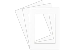 PROCUT GLOBAL LTD Procut Global A2 White Picture Mount to Fit A3 Aperture Size - Photo Mounts Sheet Cut to Size - Cardboard Mount for Photos, Posters, Prints & Certificates - UK Made - Pack of 3