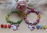  6 Einhorn Schmuck Anhänger Handmade Basteln Armband Kinder Geburtstag Geschenkidee