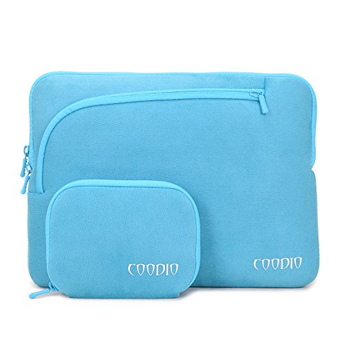 Coodio® Universal 11.6 Zoll Laptophülle + Zubehör Tasche für Apple Macbook Air 11, Chromebook 11 (Fit all 11.6 inch ultrabook laptop notebook) - Farbe Light Blau