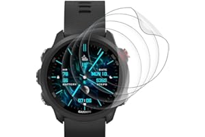 Rcokas [4 Stück für Schutzfolie Garmin Forerunner 245 Panzerglasfolie [Soft TPU][HD Displayschutzfolie], Displayschutz für Garmin Forerunner 245 Folie Garmin Forerunner 245 Schutz [Frei von Kratzern]