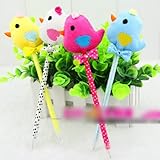 5Pcs Cute Cartoon Chick Shape Ballpoint Pen Fancy Beauty Fashion Creative Stationery(Pack of 5: random color)