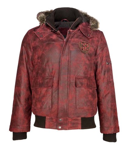 MUSTANG Lederblouson Mitch Echtleder Schweineleder anthrazit schwarz braun maroon S-4XL