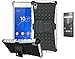 Produktbild Sony Xperia Z5(2015) Hülle mit Panzerglas,TPU+PC Ultra Slim Silikon Tough Rugged Dual-Layer Hardcase with Built-in Kickstand Thin Stand Case,Wasserdicht Shockproof Anti Slip Stoßfest Protection Tasche Schutzhüllen für Sony Xperia Z5(2015) 5.2Zoll-[weiß]+Panzerglas/Schutzfolie/Displayschutzfolie