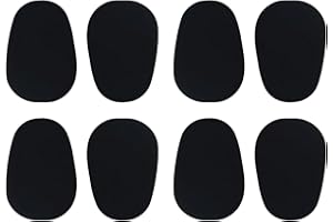 wilcractk Almohadillas de Silicona para Boquilla de Clarinete/Saxofón Alto Tenor 0.5 mm 8 Piezas Negro Autoadhesivas Reutilizables para Protección Dental de Músicos