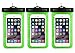 Produktbild Leisial 3 Stück Wasserdichte Handyhülle Wassersport Driften Strand Handyhülle HD Touch Fenster Universalhülle für Smartphone von 4 bis 6 Zoll Bildschirm,Grün