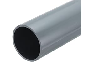 QUARKZMAN Tube Rigide en PVC Tube Rond 54,8mm ID 60mm OD 20cm Longueur Gris Clair pour Conduite d'Eau, Artisanat, Manchon de Câble