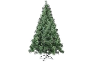 SOLAGUA NAVIDAD Solagua Árbol de Navidad Pino 120-210cm, Abeto Artificial Ignífugo con Hojas de Aguja, Decoración Navideña Ideal para Hogar, Oficina y Local con Piñones y Soporte Metálico (180 cm, Florado)