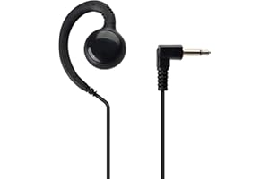 UAYESOK Auricolare con microfono da 3,5 mm per ricezione/ascolto di sicurezza della polizia, a forma di C, con jack audio da 3,5 mm, per radio prosciutto, walkie talkie