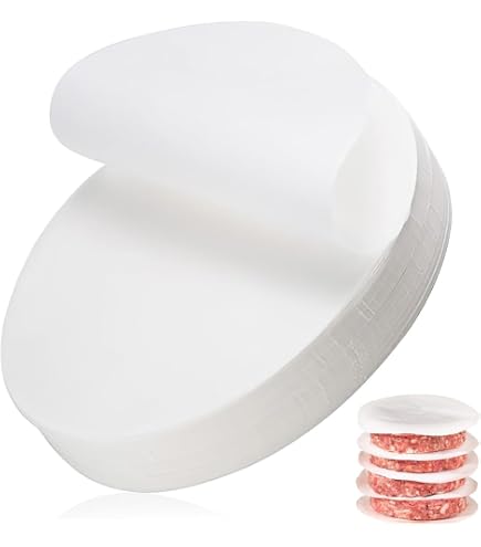 Disques Papier Ciré Pour Burgers - Lot De 250, Diamètre 8,5 Cm, Compatible Presses à Steak Haché