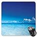 Produktbild HYYCLS Landscape Mauspads, Ocean Scenery Deep Sea Beach Hot Summer Themed Photo, Standard Size Rectangle Non-Slip Rubber Mousepad, Turquoise Pale Blue and Dark Blue