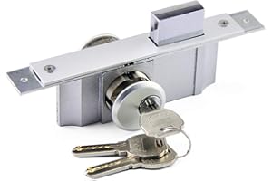 XIUXLI Serratura da infilare,sinistra/destra telaio tubo serratura porta serratura esterno serratura di sicurezza,Serratura della porta di vetro, Meccanismo di chiusura della porta per serratura con chiave