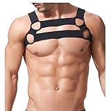 arnes cuero mojacar Correas del arnés pecho del hombro de los hombres. Hecho de tela suave y elástica, flexible y cómoda.