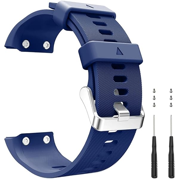 Cinturino Catenafo Per Garmin Forerunner 35 E 30 | Silicone Morbido Con Fibbia Acciaio | Sgancio Rapido