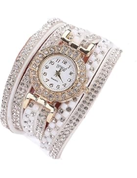 Ouneed® Uhren, Damen glitzer Bling Diamond Beiläufiges analoges Quarz Uhr Armband Uhr Geschenk