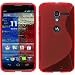 Produktbild PhoneNatic Case für Motorola Moto X Hülle Silikon rot S-Style Cover Moto X Tasche + 2 Schutzfolien