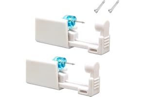 Amotorfly 2 Stück Einweg Nasenpiercing Stecher Set, Steriles Nasenpiercing Set Werkzeug mit 2 Nasenstecker, Sicherheit Tragbares Selbst Nasenpiercing Set
