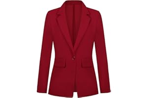 Kyzoeyou Womens Blazer Suit One Button Jacket Blazers Notched Lapel Casual Elegant Classic Formal Long Sleeve Workwear Lapel Suit