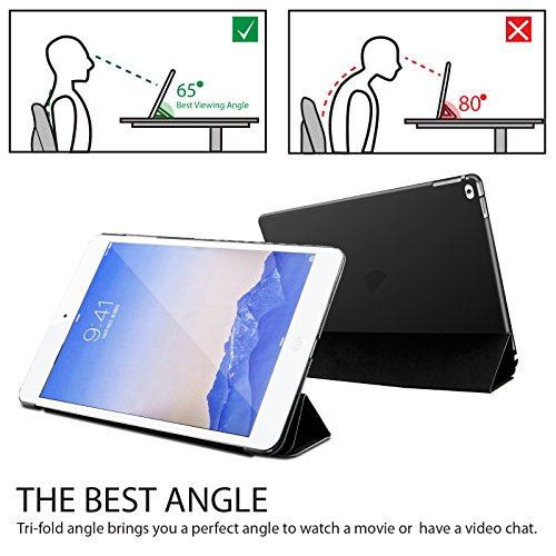 SAVFY Apple iPad Pro 12.9 Hülle Ultra-Slim Premium Kunstleder mit Standfunktion und Automatischem Schlaf Aufwachen Funktion, Gold - 4