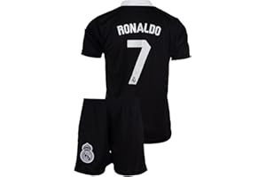 MODAMİT Kinder Trikot Madrid Ronaldo #7 Black Dragon, Produkt in Sonderedition, Mit Kurz (128-176 Jahre)