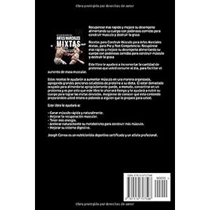 Recetas para Construir Musculo para Artes Marciales Mixtas, para Pre y Post Competencia: Recuperese mas rapido