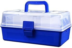 Lxoraziy Caja de Pesca, Accesorios de Pesca Caja de Almacenamiento, Caja de Pesca Multicapa, con 2 Bandejas Voladizas para Almacenamiento de Aparejos de Pesca, para Almacenar Señuelos de Pesca