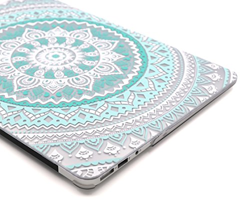 Case MacBook Air 13 Hülle Blau und weiß，iCasso Medallion Design Ultra Slim Dünn Kratzfeste matt rutschfest Hartschale Kunststoff Schutzhülle Snap case für MacBook Air 13 Zoll (Modell: A1369 / A1466) - 5