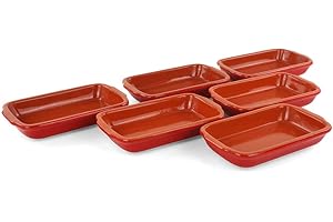NUOVA COLÌ Set 6 TEGLIE da Forno tegamini in Terracotta Ciotole tegami pirofile Colì 23 cm