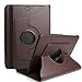 Produktbild Samsung Galaxy Tab A 9.7 PU Leder Case, elecfan® 360 Grad Drehung Stand Smart Shell Cover Schutzhülle Etui Tasche für Samsung Galaxy Tab A 9.7 (9,7 Zoll) Tablet PC(SM-T550, SM-P550) (Tab A 9.7, Braun)