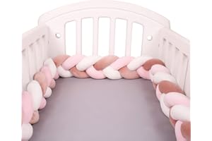IIQI® 3 Brins Coussin Tresse,Tours de Lit bébé Protection Contre Les Lits Bébé, Oreiller Dormeur Latéral Tressé (A12,100cm)