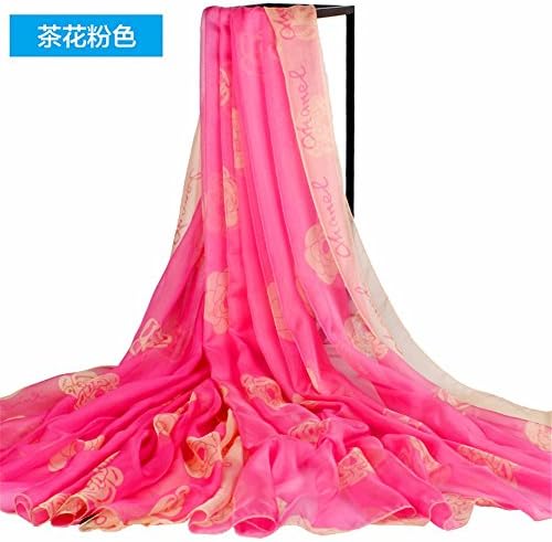 YRXDD The Spring and autumn Period silk scarf female wild snow spinning towel maxi shawl two long thin scarf,Tea pollen color140*200cm