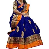 Mishty Fashion Georgette Saree With Blouse Piece (Navy Blue)