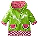 Wippette Baby-Girls Infant Watermelon Shiny Rainwear, Green, 24 Months Color: Green Size: 24 Months