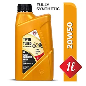 CANDICE Twin Turbo Assembly Line 4T 20W50 API SN Fully Synthetic Engine Oil with Ester for Bikes (1 L)