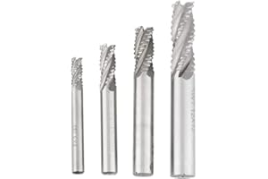 QINLORGO 4pcs fraise - 4 flûtes HSS ébauche fraise en bout CNC routeur fraise M6 / M8 / M10 / M12