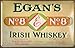 Produktbild Blechschild Nostalgieschild Egan's Irish Whiskey Tullamore Irland Whisky Schild