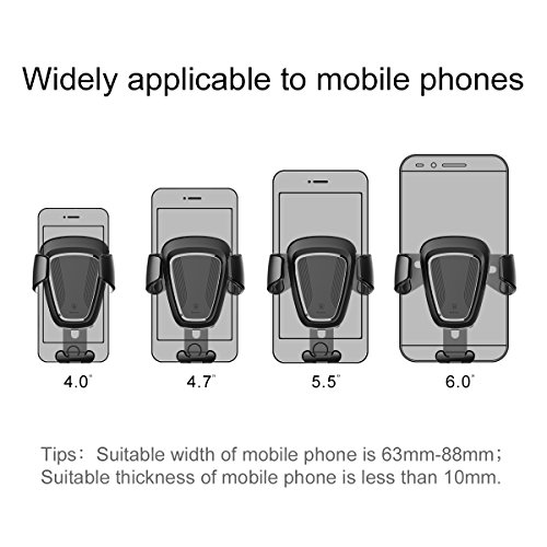 Supporto Auto Smartphone, universale 360 gradi rotazione regolabile Air Vent Car Holder Phone Cradle per iPhone X, Samsung S9, HUAWEI Pro20, HTC, LG, Mini Tablet, dispositivi GPS