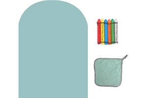 EUNEWR Tablica magnetyczna dla dzieci, samoprzylepna tablica magnetyczna w kształcie arkusza, 80 x 100 cm, samoprzylepna z 6 rozpuszczalną w wodzie kredą i 1 ściereczką do czyszczenia (jasnoniebieska)