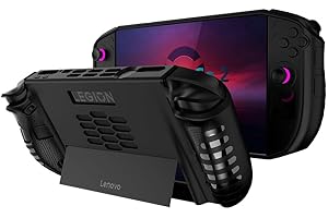 QJONSIU Etui na Lenovo Legion Go 2, Ultracienkie Miękkie TPU Etui z Podpórką, Shockproof Ochronne Kickstand Case dla Lenovo Legion Go 2-Czarny