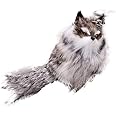Uposao Mini Plush Keychain, Fluffy Plush Fox Keychain Pendant Cute Animal Toy Key Ring Car Key Chain Key Ring Charm Pendant Creative Gifts Mobile Phone Bag for Women Ladies Girls