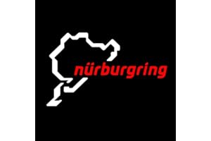 DRAGONAUR-HOME DECOR Dragonaur - Adhesivo decorativo para ventana, exquisito y práctico Nurburgring para coche, maletero, parachoques, ventana, decoración para coche, color blanco