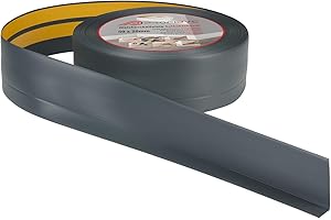 ProfiPVC Battiscopa PVC 50x20 mm - 1 metro, Adesivo, con Striscia Spezzata, Battiscopa Angolare Autoadesivo, flessibile e morbida, montaggio facile, 50x20 mm, Antracite