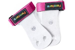 Fun!ture 2 Hole Palm Guards Hand Grip Gloves | Sports Leather GYM Training | Gymnast Trainer | Gymnastics Pull Ups | Hand Protection from Blisters & Rips | Men & Women